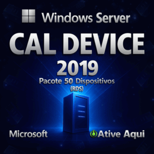 Pacote De 50 Device CALs Windows Server 2019 - 32/64 BITS - Licença Vitalícia + Nota Fiscal e Garantia