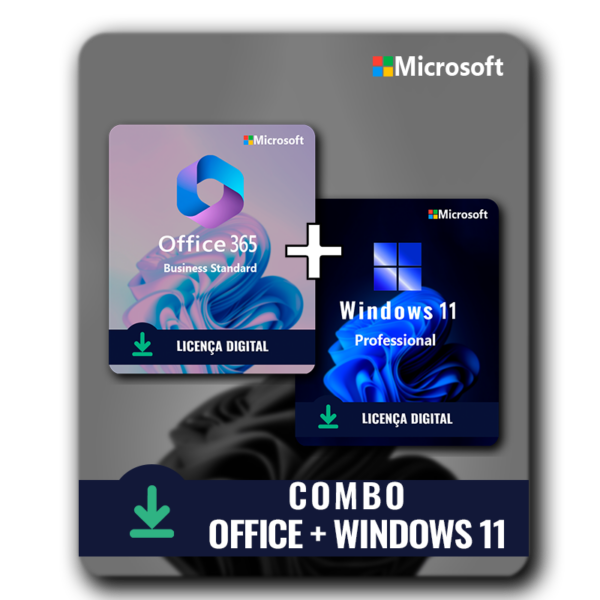 Windows 11 PRO + Office 365 – 32/64 BITS – Licença Vitalícia + Nota Fiscal