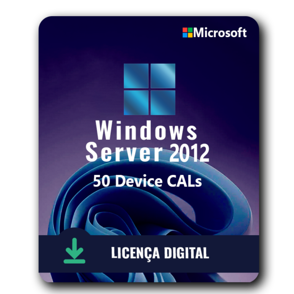 Pacote De 50 Device CALs Windows Server 2012 - 32/64 BITS - Licença Vitalícia + Nota Fiscal e Garantia