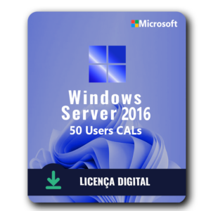 Pacote De 50 User CALs Windows Server 2016 - 32/64 BITS - Licença Vitalícia + Nota Fiscal e Garantia