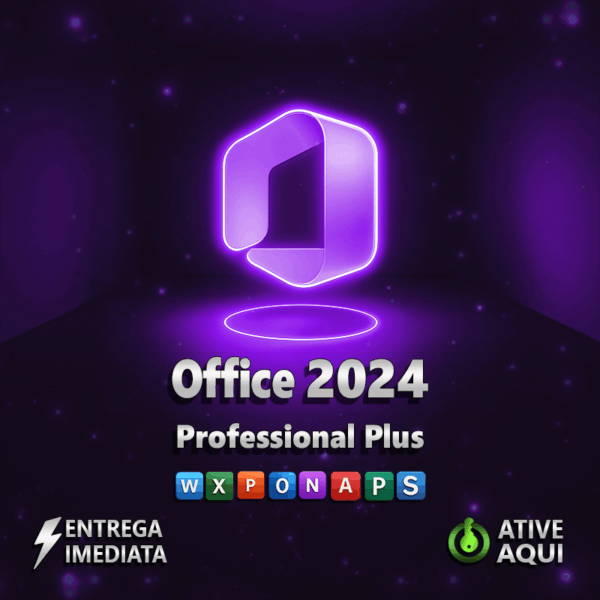 Office 2024 Pro Plus- 32/64 BITS - Licença Vitalícia para 1 PC com Nota Fiscal e Garantia de 12 meses. Produto original com envio rápido e suporte para instalação.